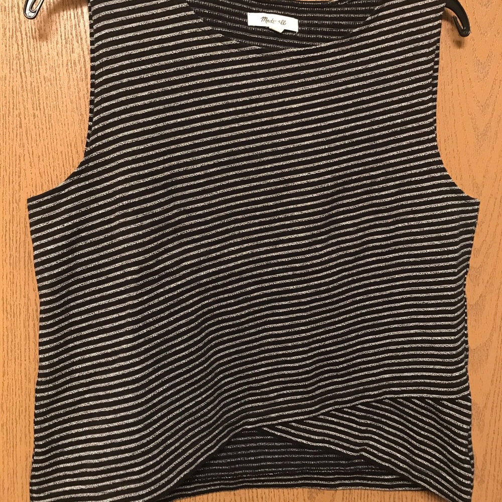 Madewell black and white top